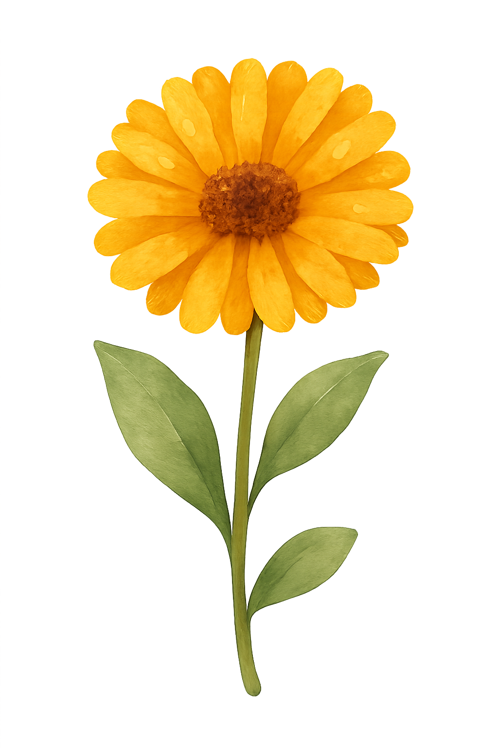 calendula flower illustration