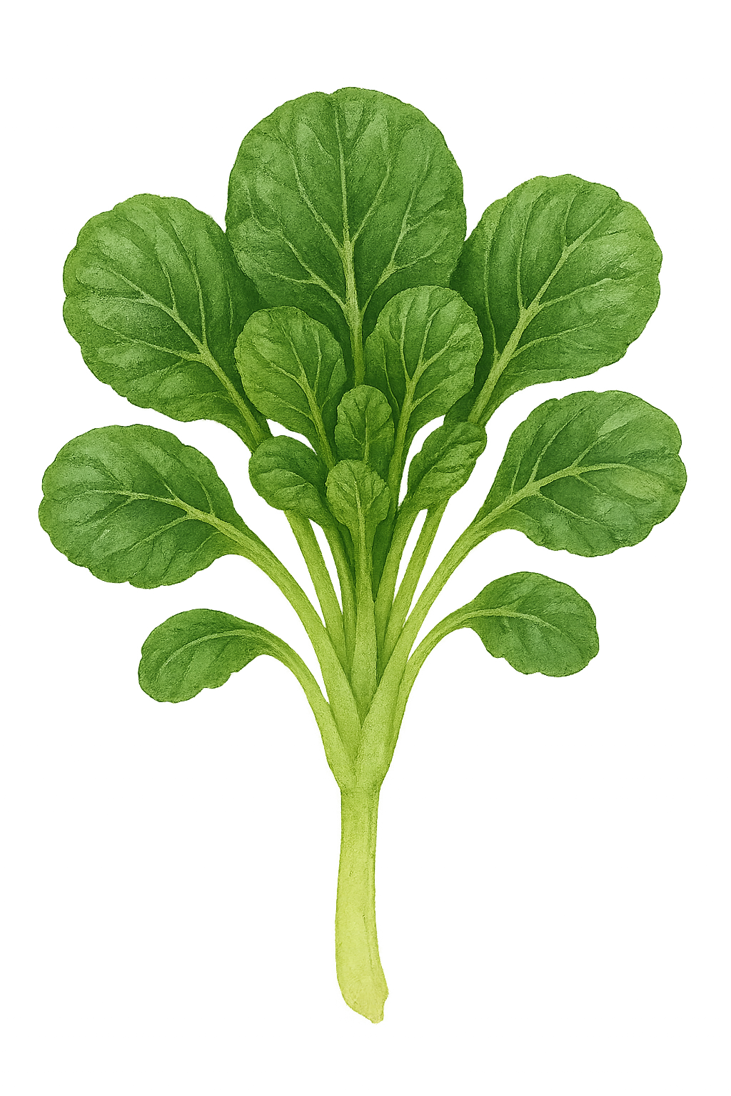 tatsoi greens illustration