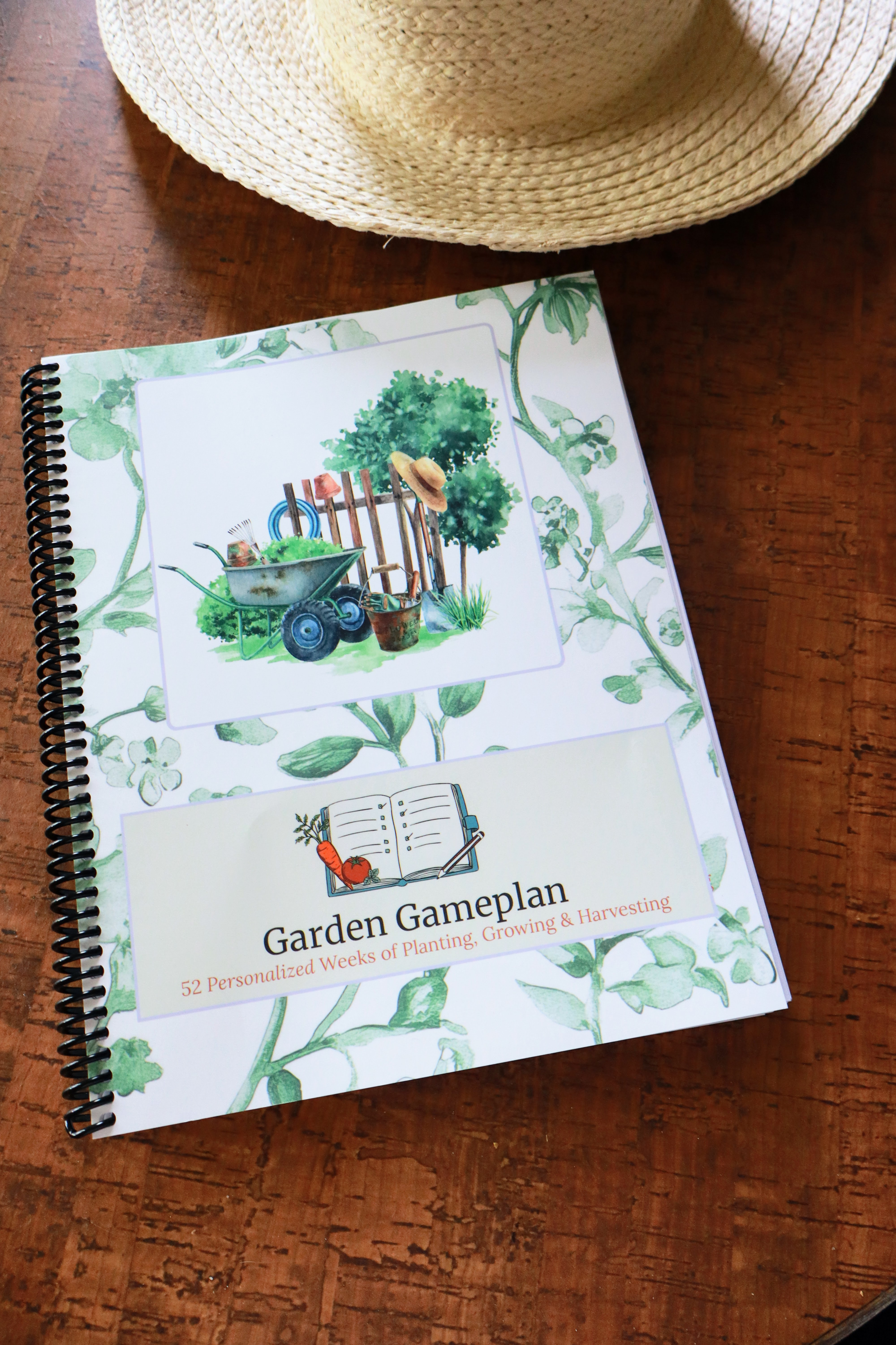 Garden Gameplan printed planner open to a weekly page