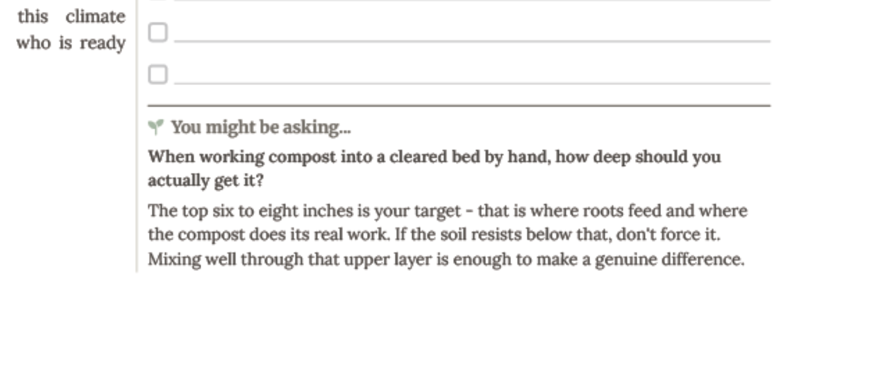 You might be asking… Q&A section of the weekly page